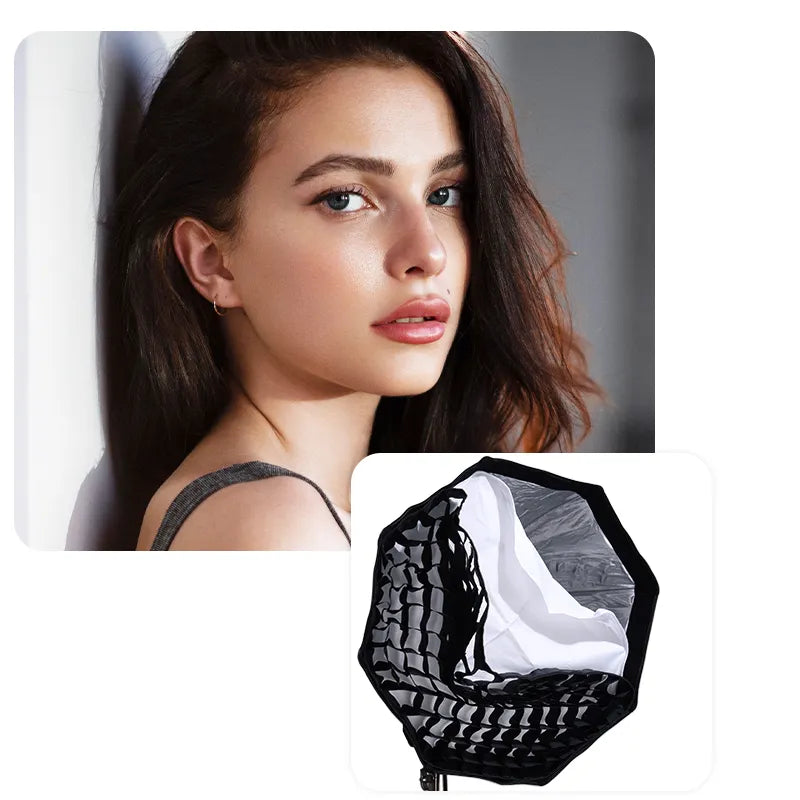 Ulanzi 40cm / 60cm Quick Release Octagonal Softbox with Mini Bowens Mount - Professional Photography Lighting Diffuser for Studio, Portrait, and Product Photography
