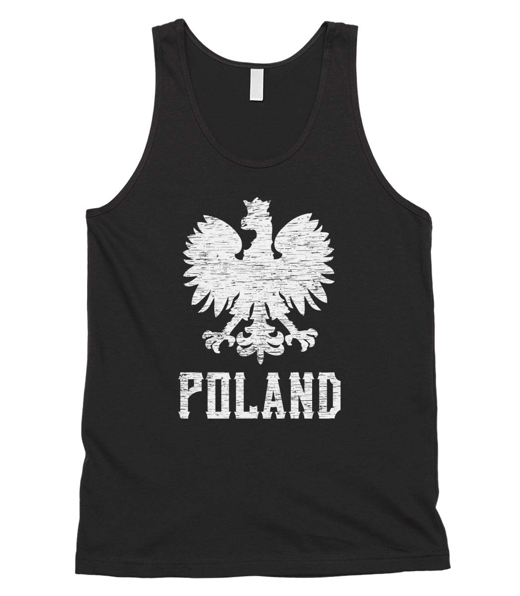 Men's Poland White Eagle Polish Pride Polska Tank Top - Patriotic Muscle Shirt for Polish Americans - Perfect for Festivals, Sports & National Celebrations