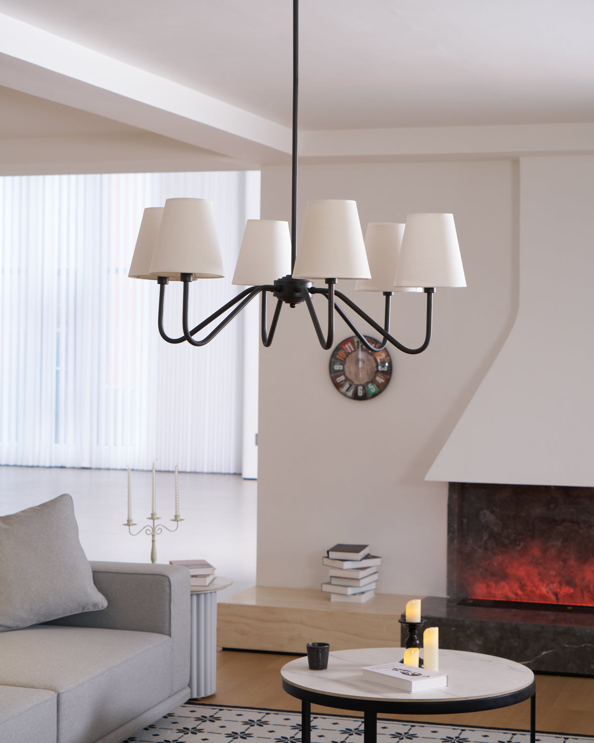 Elegant Black Crystal Chandelier - Modern Ceiling Light Fixture for Dining Room, Living Room & Bedroom Decor | Perfect for Home, Wedding & Restaurant Lighting