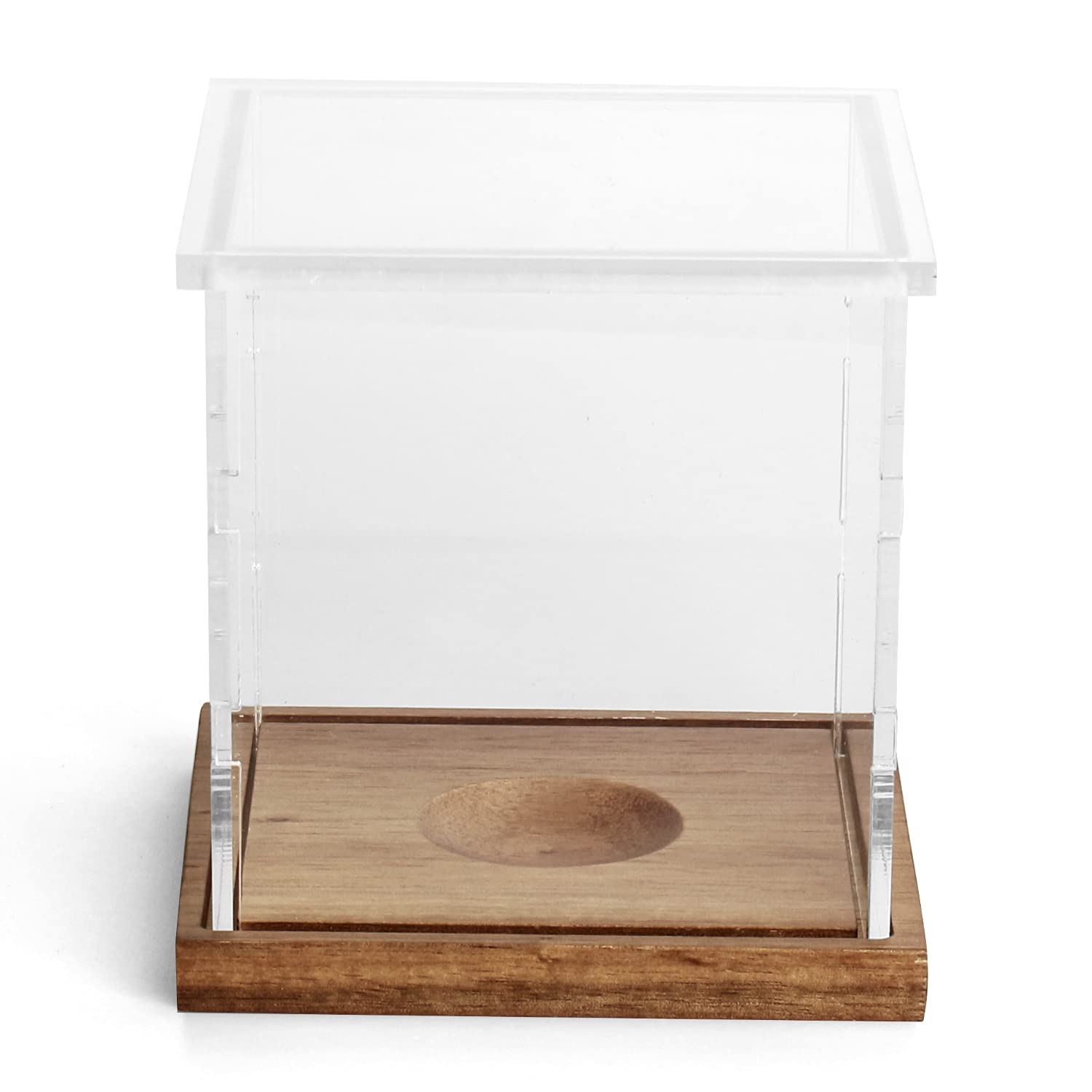 Clear Acrylic Baseball Display Case with UV Protection - Dust-Proof Memorabilia Stand for 2 Baseballs - Perfect for Showcasing Collectibles in Home, Office or Sports Memorabilia Rooms