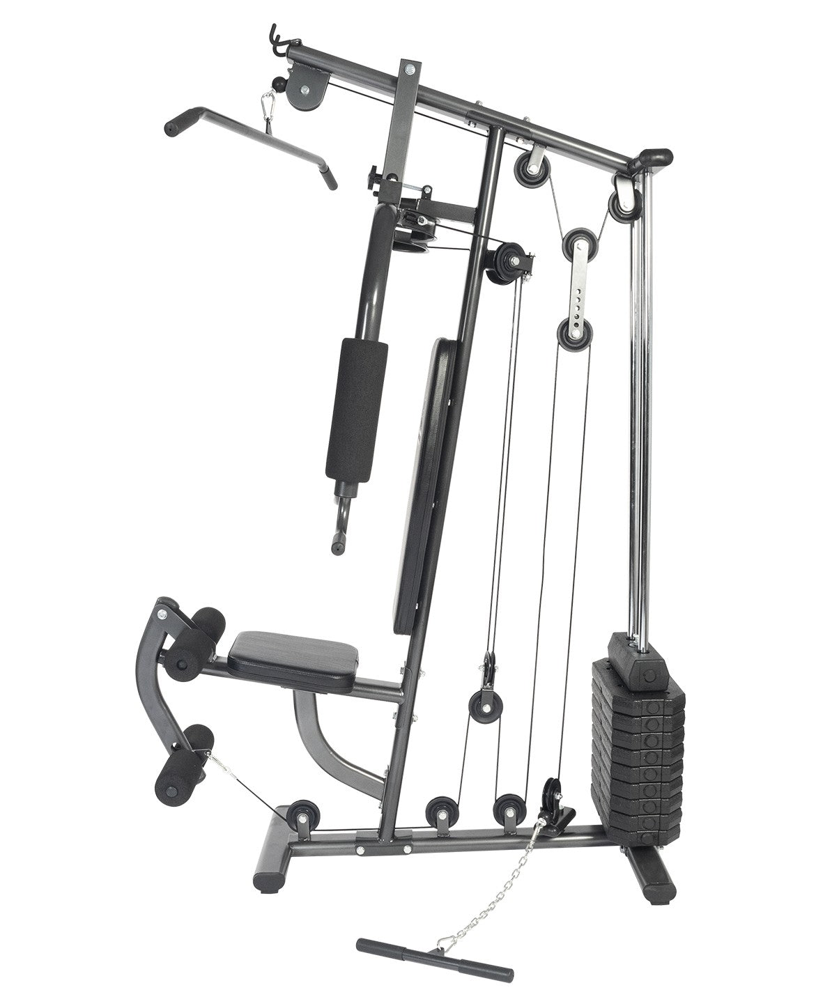 FitClub Home Gym Single Weight Stack - Compact Strength Training Equipment for Home Workouts | Perfect for Small Spaces & Full-Body Exercises