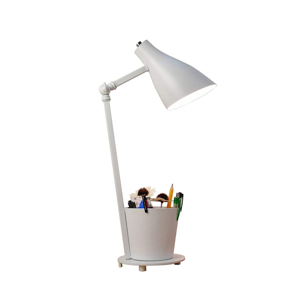 Zxb-Shop Eye-Caring LED Desk Lamp with Pen Holder & Night Light - Energy Saving Office Desk Lamp for Study, Work & Reading - Perfect for Home Office, Bedroom Nightstand & Living Room Lighting