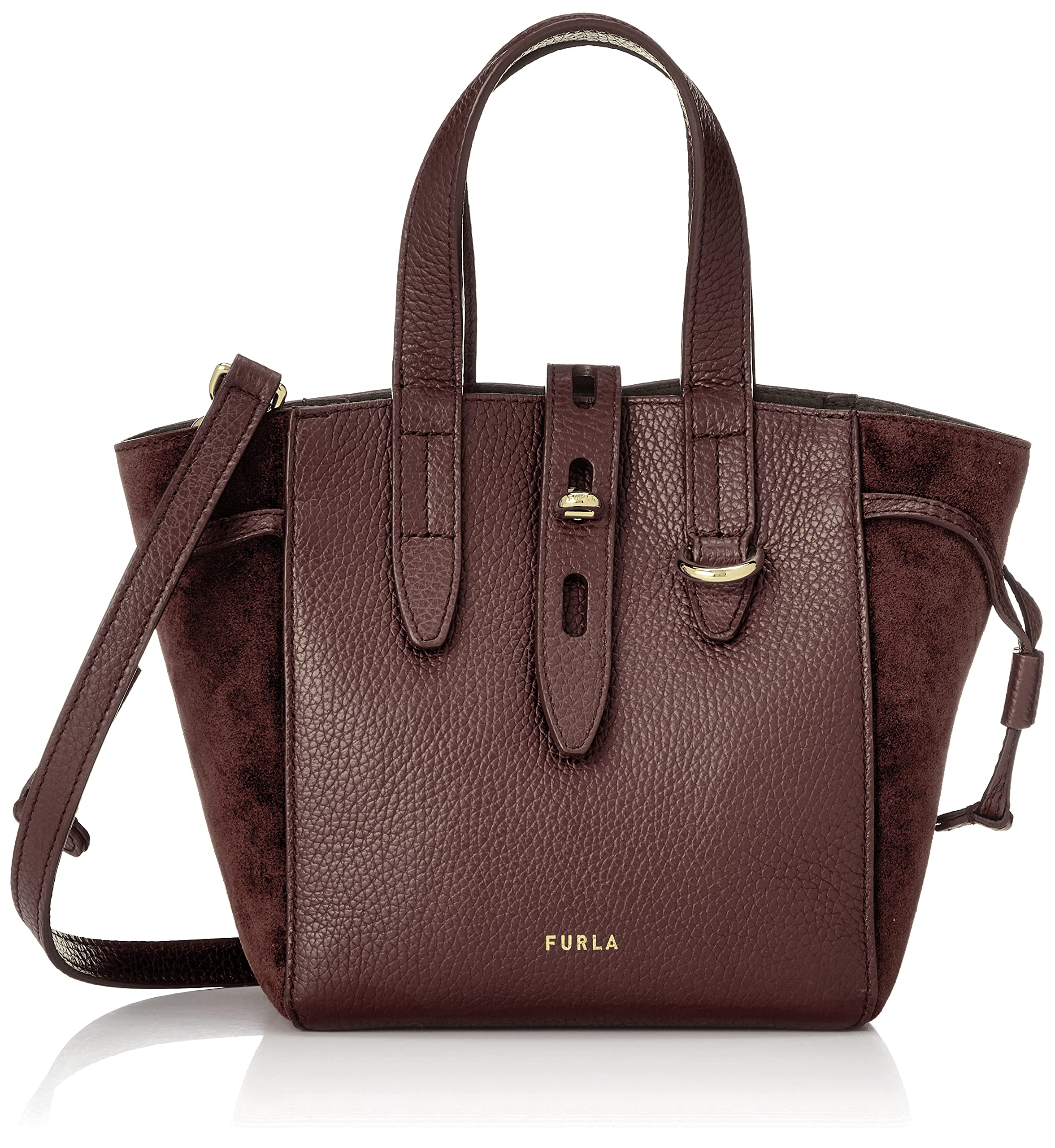 Furla NET Mini Tote Bag - Stylish Women's Crossbody Purse for Everyday Use, Work & Travel | Premium Leather Handbag with Adjustable Strap