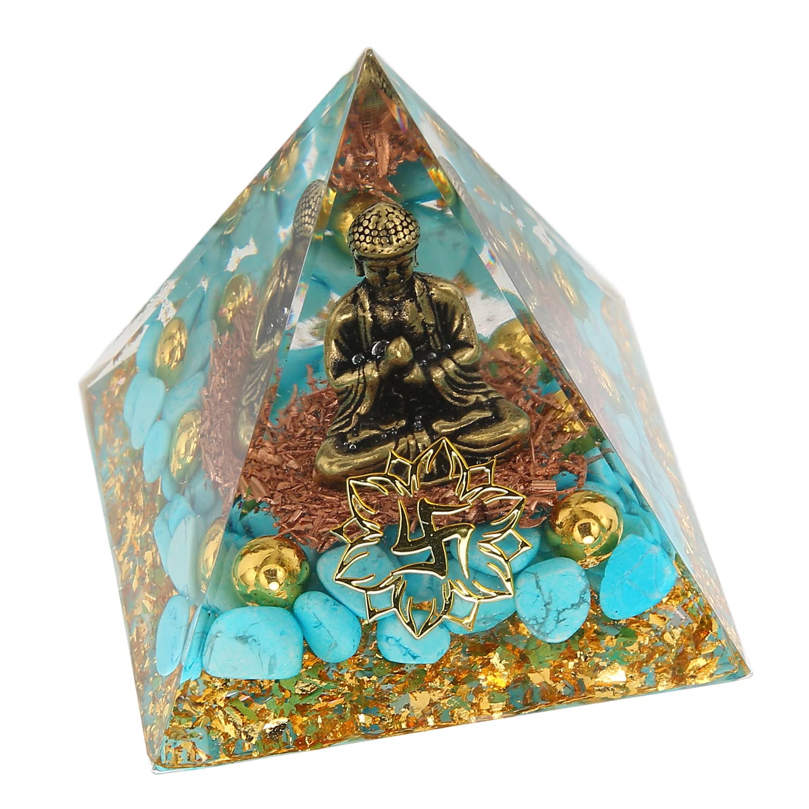 Tomantery Energy Pyramid - Natural Crystal Healing Stone for Positive Energy, Feng Shui Decor - Durable & Exquisite Design for Living Room, Bedroom, Office - Perfect for Meditation, Yoga & Spiritual Spaces