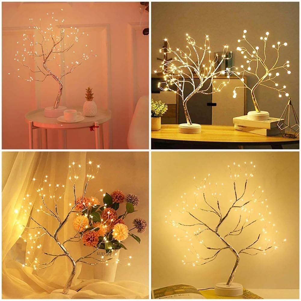Battery Operated LED Fairy Lights - Mini Christmas Tree Copper Wire Garland Lamp for Holiday Decor, Kids Room, Bedroom & Home Decoration | Perfect for Christmas Tree Decorations, Party Lighting & Cozy Ambiance
