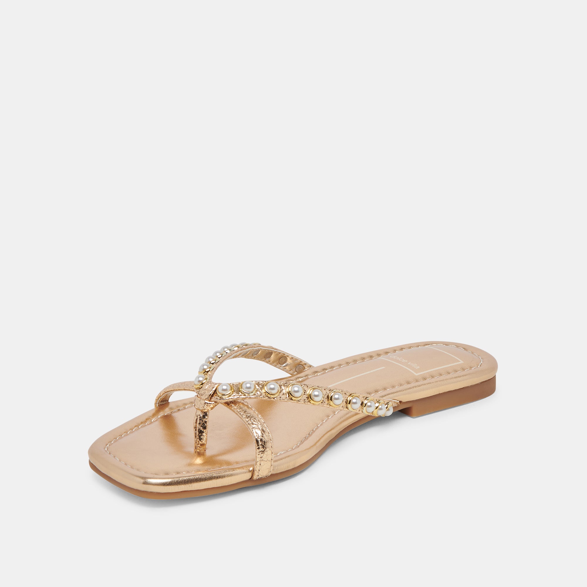LUCCA Pearl Sandals for Women - Elegant Gold Pearl Embellished Summer Sandals | Perfect for Beach, Wedding, and Casual Outings