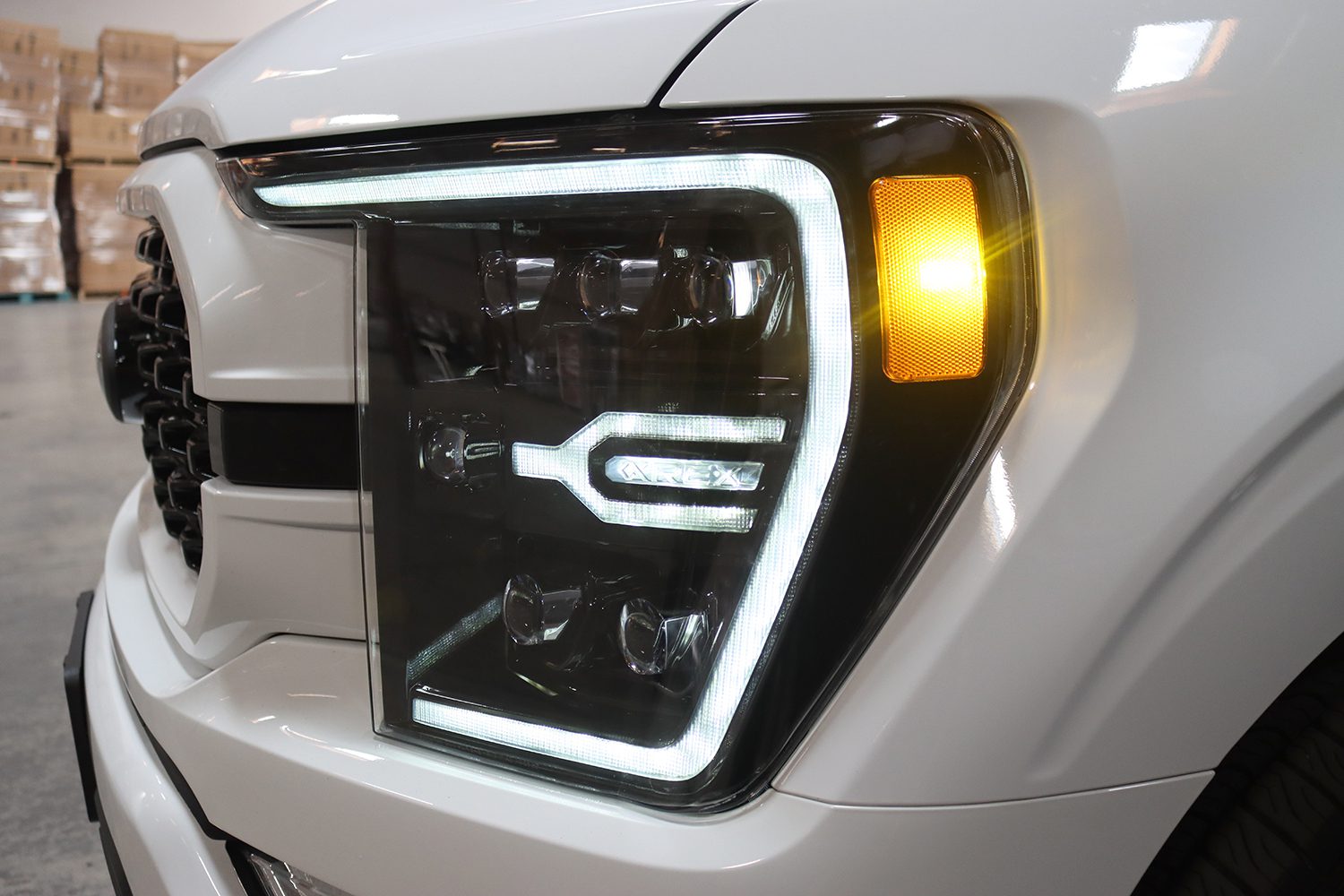 21-23 Ford F150 & F150 Raptor NOVA Series LED Projector Headlights - Alpha Black - Upgrade Your Truck Lighting for Night Driving & Off-Road Adventures