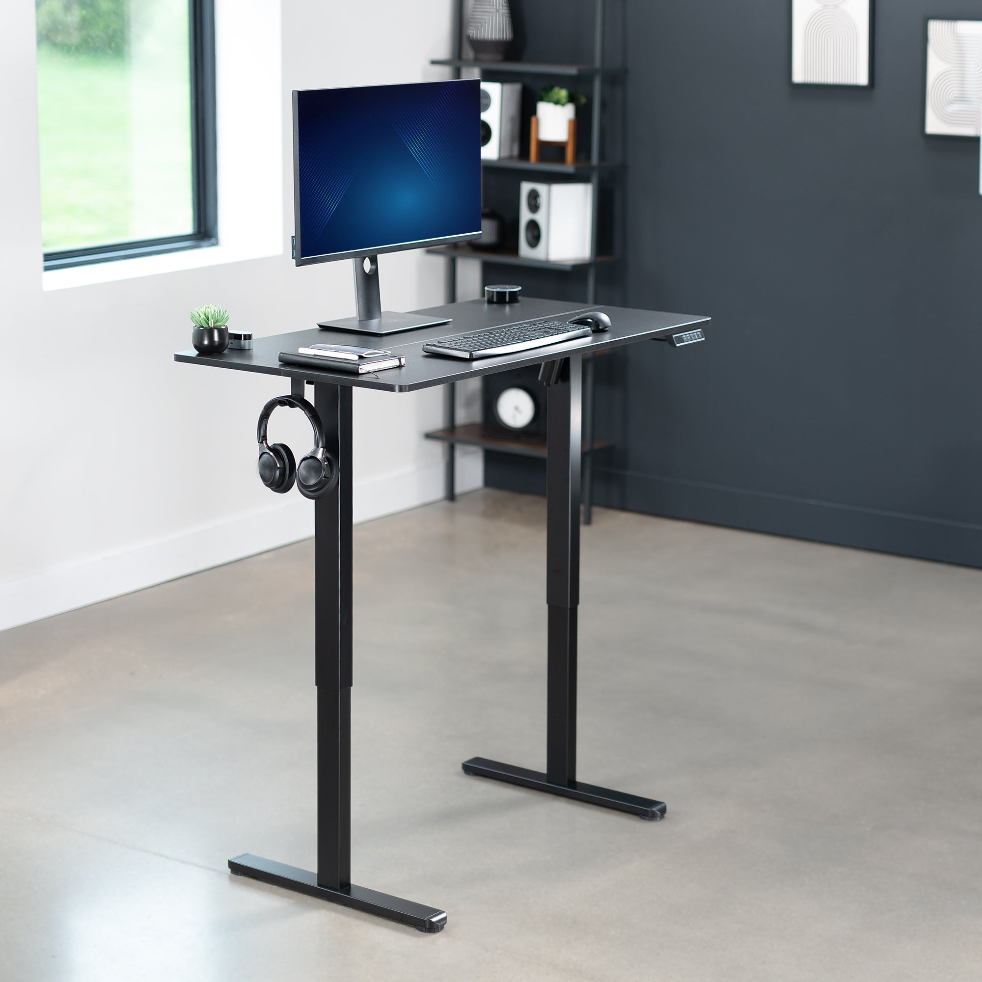 E144 Series 44 x 24 Electric Standing Desk - Adjustable Height Home Office Desk for Work & Study | Perfect for Small Spaces & Remote Work