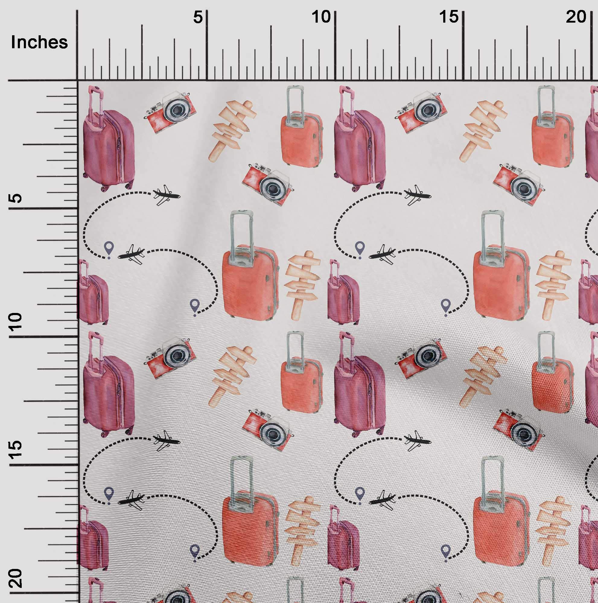 Premium 100% Cotton Poplin Twill Fabric - Dark Peach Color - 56 Inch Wide by The Yard | Perfect for Travel-Themed DIY Crafts, Airplane Decor, Camera Cases & Suitcase Projects | Home Decor & Sewing Supplies