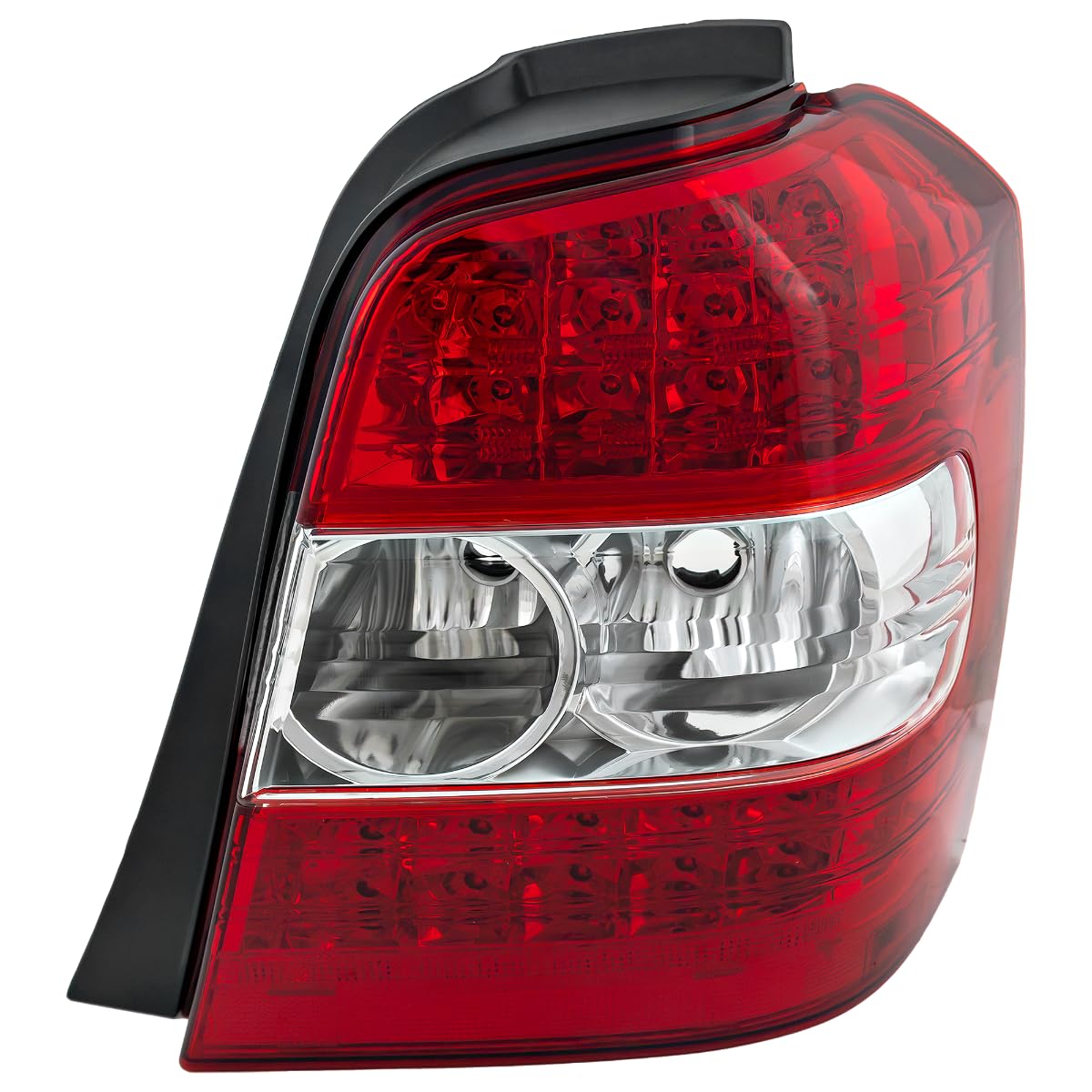 2006-2007 Toyota Highlander Right Tail Lamp Assembly - Clear & Red Lens Replacement with Housing | Compatible with Hybrid Models | Perfect for Night Driving & Enhanced Safety