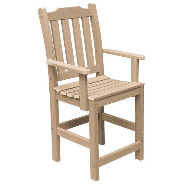 Lehigh Counter Height Outdoor Armchair - Patio Bar Stool with Weather-Resistant Design for Backyard, Deck, and Poolside Use