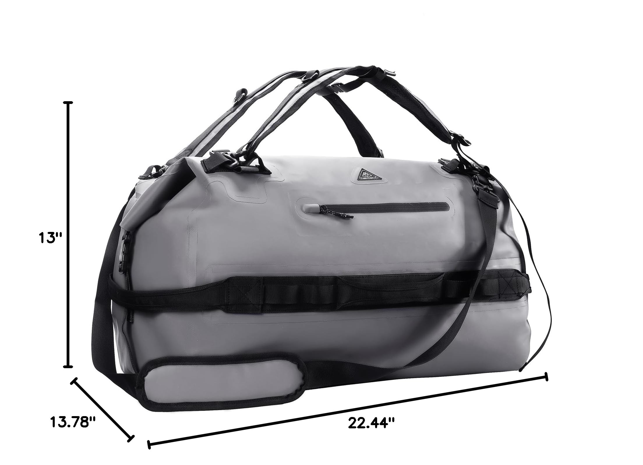 Haimont 60L Waterproof Roll-Top Duffle Backpack - Heavy Duty Dry Bag for Boating, Kayaking, Camping, Travel & Motorcycle - Ideal for Outdoor Adventures, Beach Trips and Water Sports Gear Storage