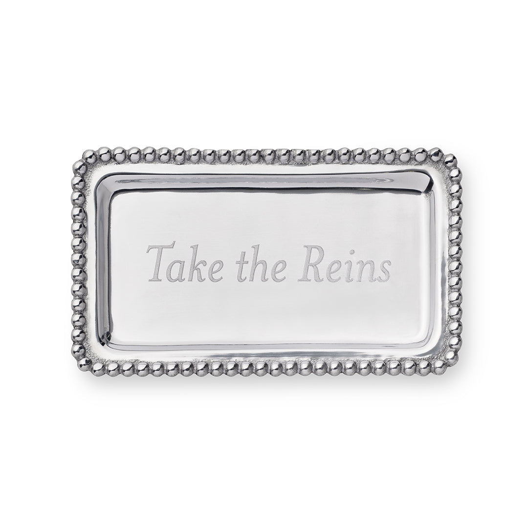 Elegant Wooden Take The Reins Tray - Perfect for Home Organization, Jewelry Display & Coffee Table Decor - Ideal for Living Room, Bedroom & Office Use