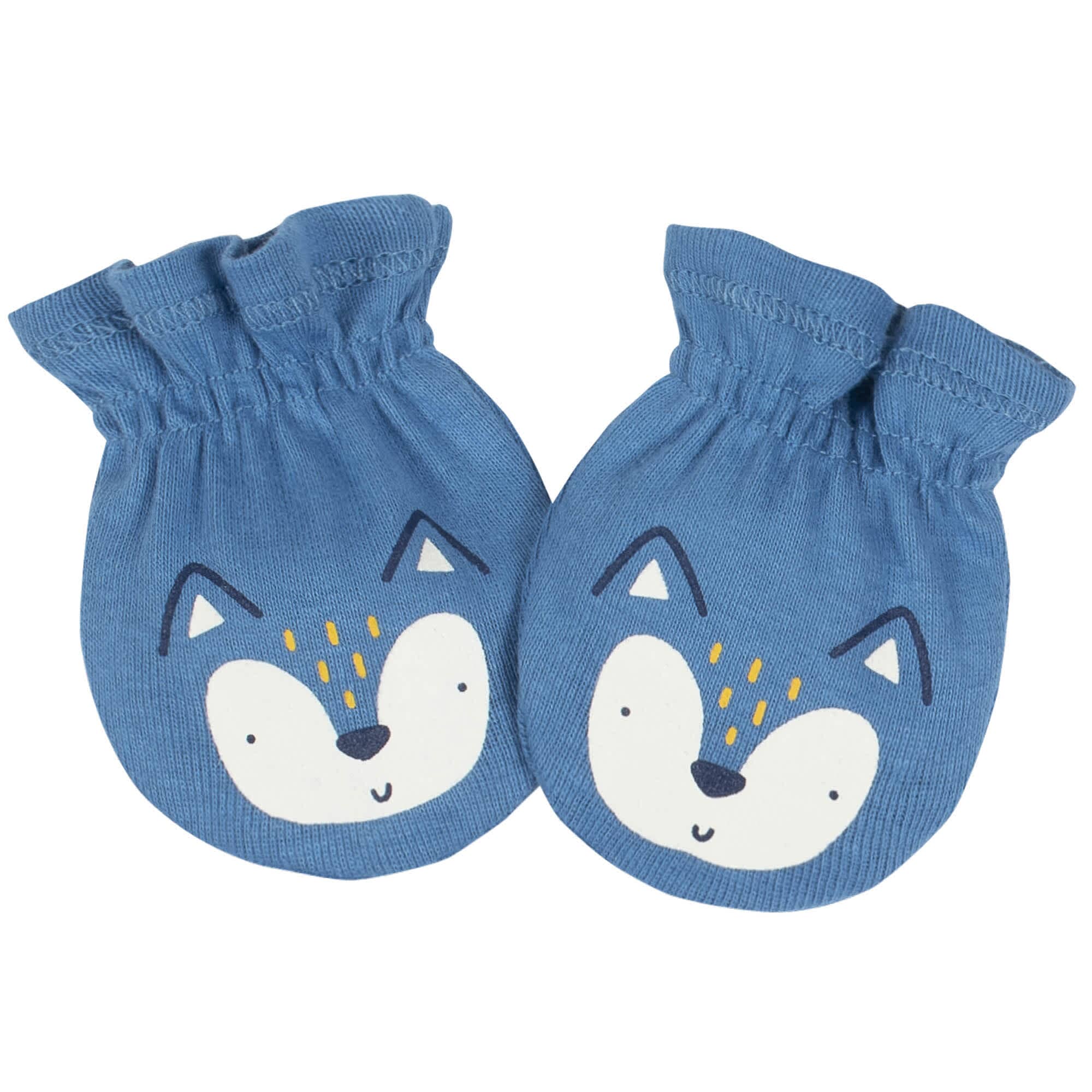 2 Pack Baby Boys Fox Mittens - Soft & Warm Winter Gloves for Infants - Perfect for Cold Weather, Outdoor Play & Newborn Photoshoots