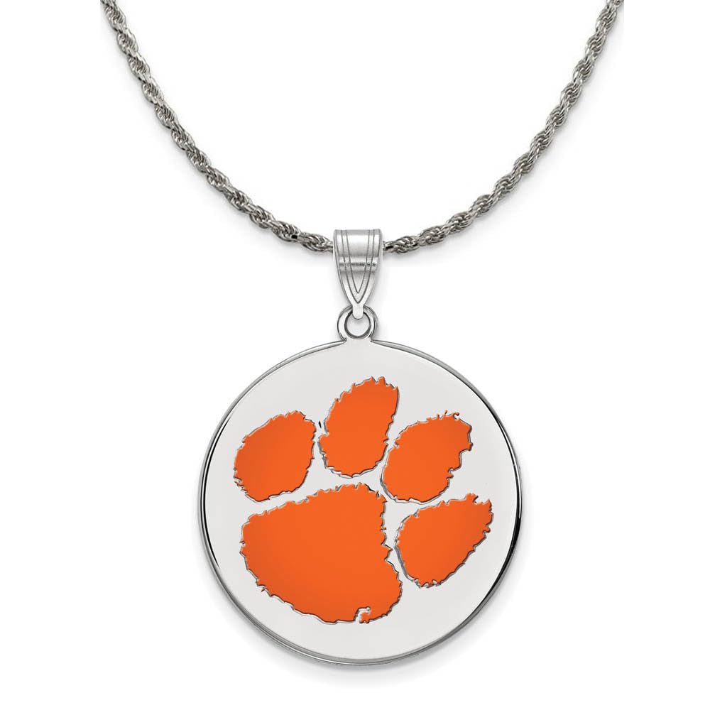 Sterling Silver Clemson Pendant Necklace for Gifts & Fashion