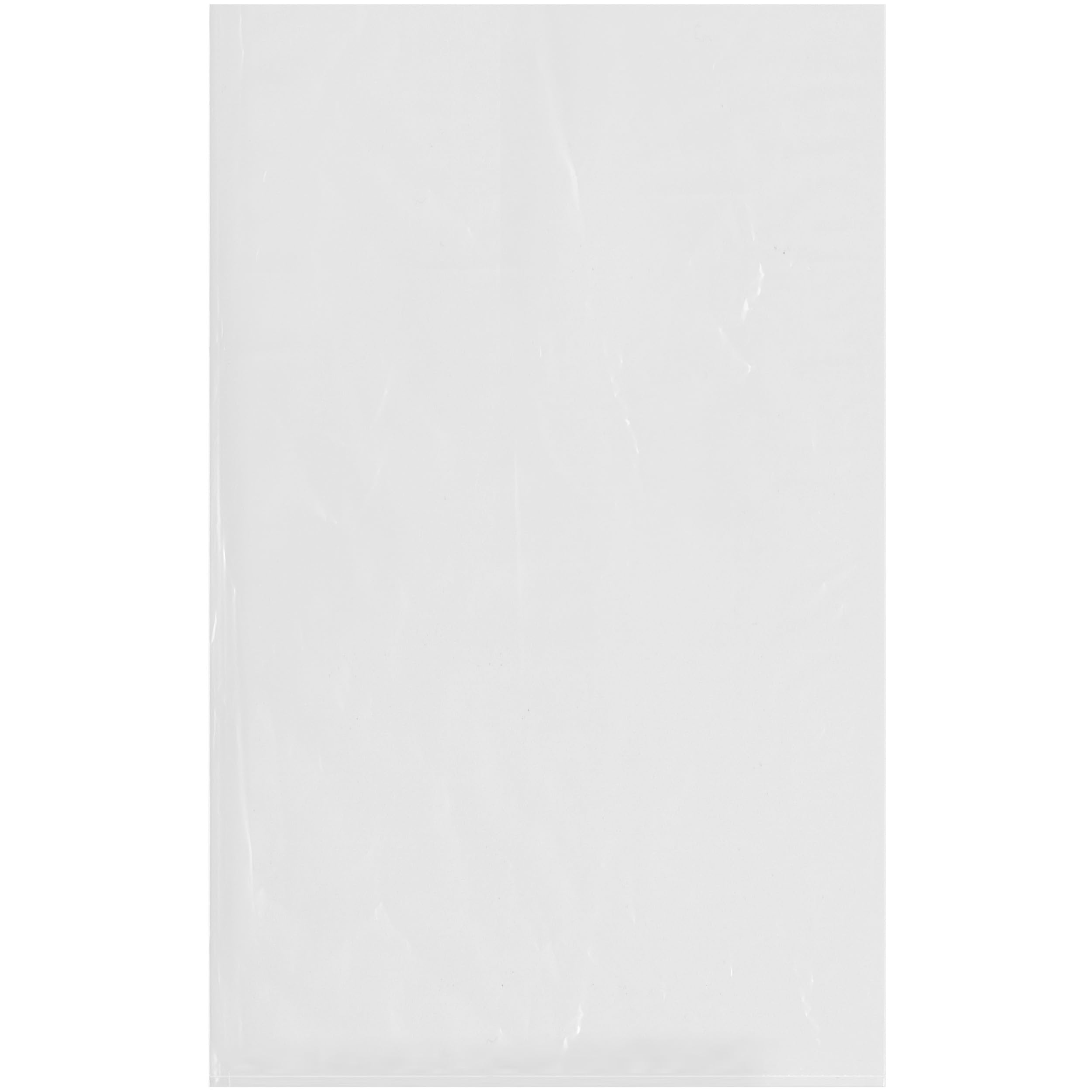 Plymor 15x24 Inch Clear Plastic Poly Bags (250 Pack) for Packaging & Storage