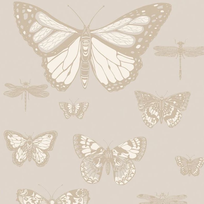 Cole & Son Wallpaper - Butterflies & Dragonflies Floral Design | Premium Peel & Stick Wallpaper for Bedroom, Living Room, Nursery Decor