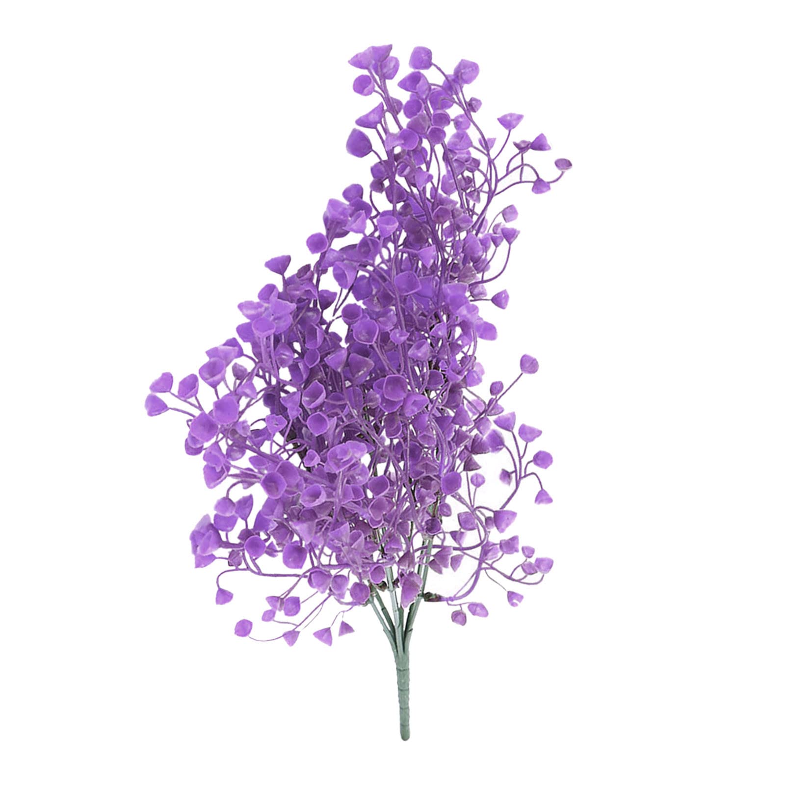Bulk Artificial Flowers for Outdoors - Purple Wisteria Fake Flower Bouquet, Plastic Small Flowers & Grass Simulation Plants for Garden, Wedding, Home Decoration (One Size)