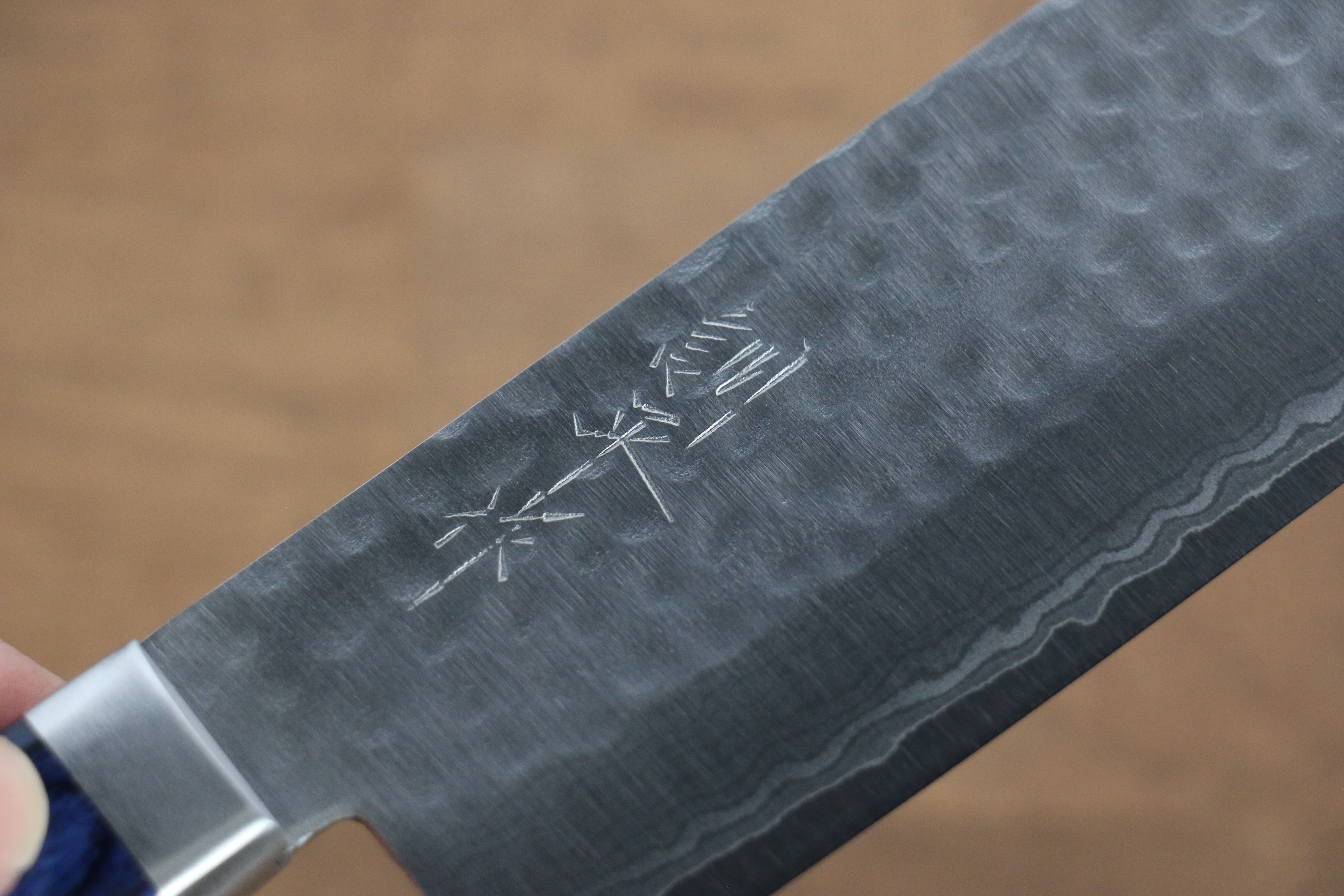 Premium Kunihira Kokuryu VG10 Hammered Usuba Knife 165mm - Japanese Blue Pakka Wood Handle - Professional Chef Knife for Sushi, Vegetables & Precision Cutting