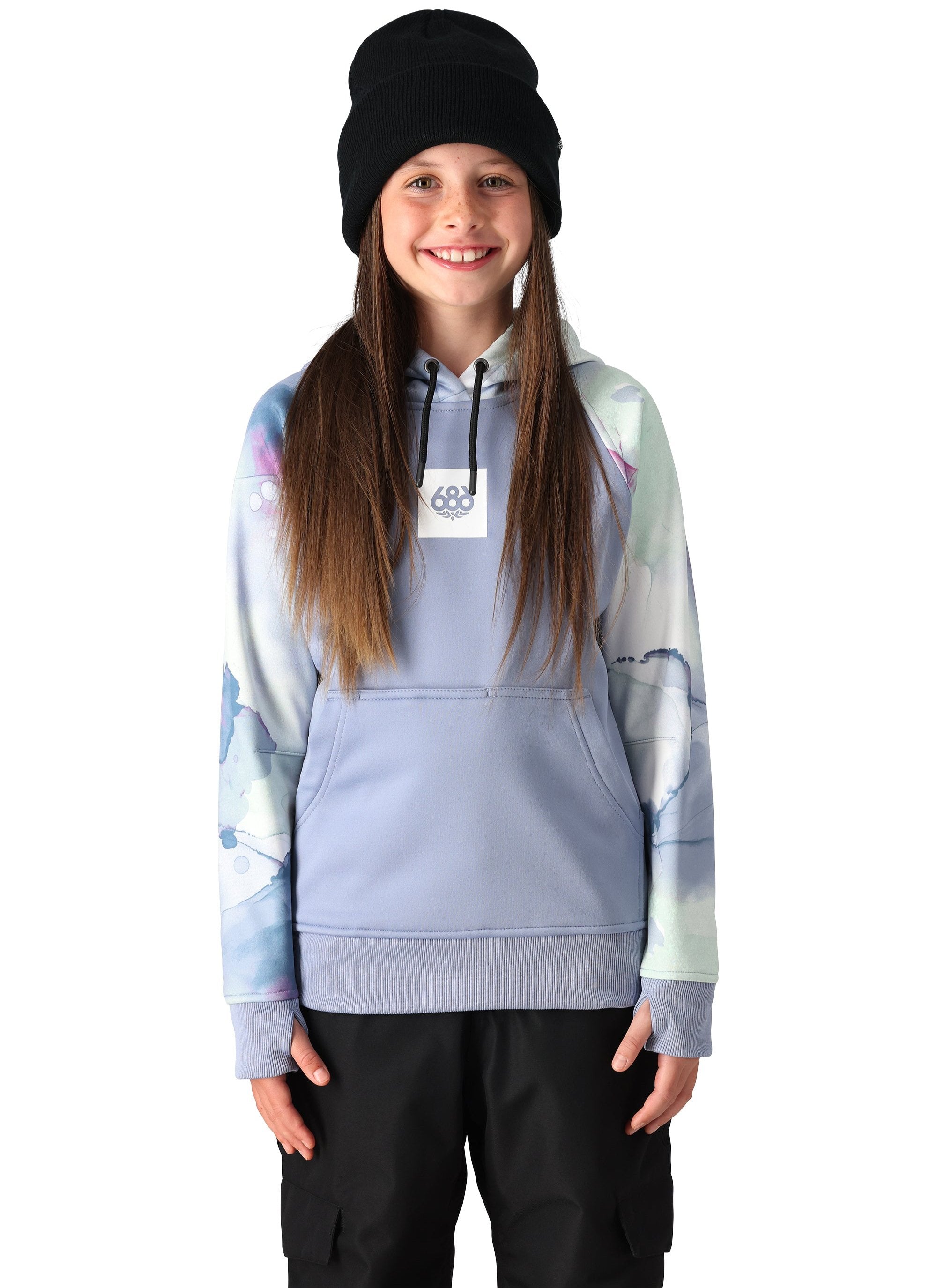 686 Girls' Bonded Fleece Pullover Hoodie - Warm Winter Jacket for Outdoor Activities & School 2025