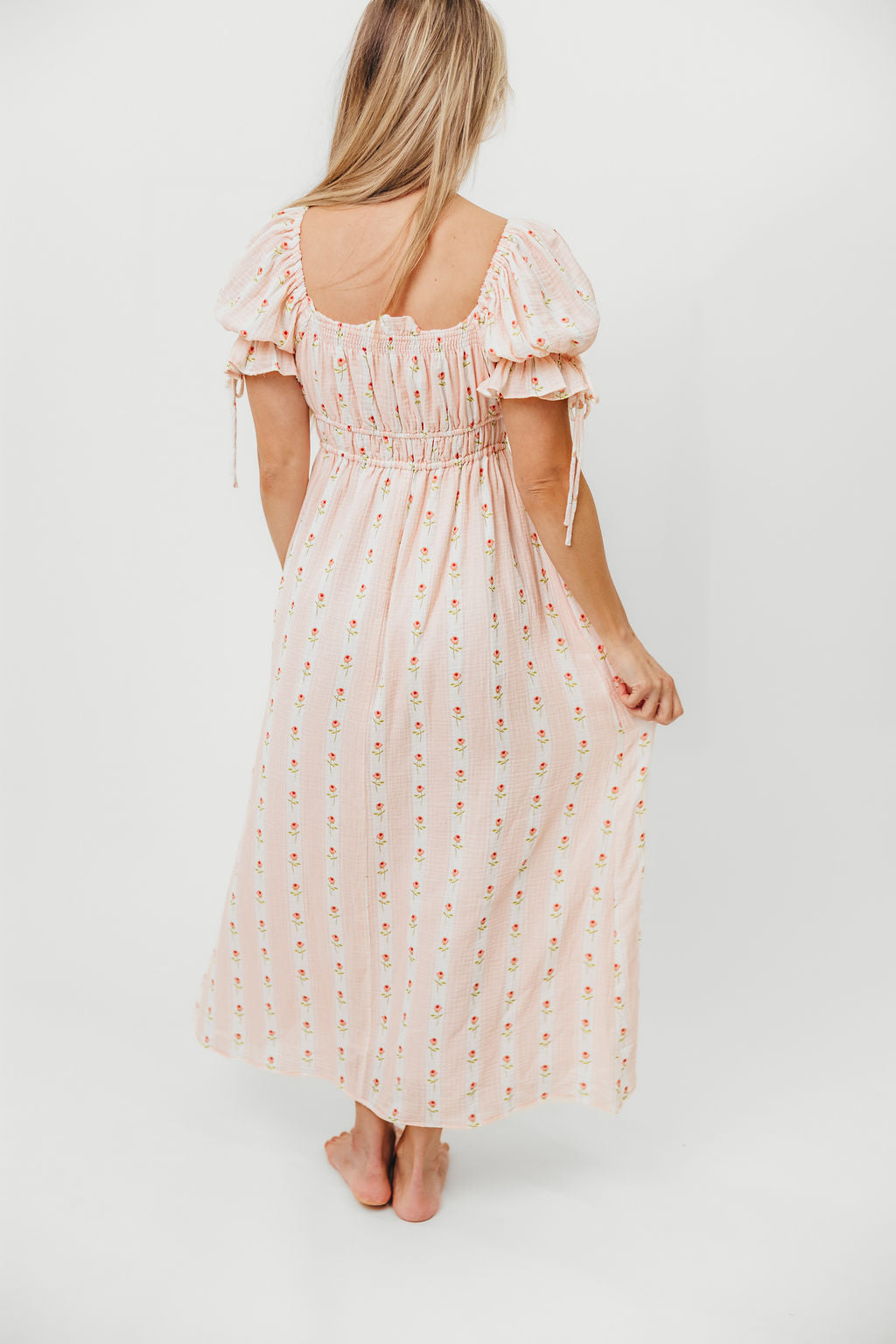Savanna Steppe 100% Cotton Maternity Dress in Pink Rose - Bump Friendly & Inclusive Sizing (S-XL) - Perfect for Pregnancy, Nursing, and Casual Wear