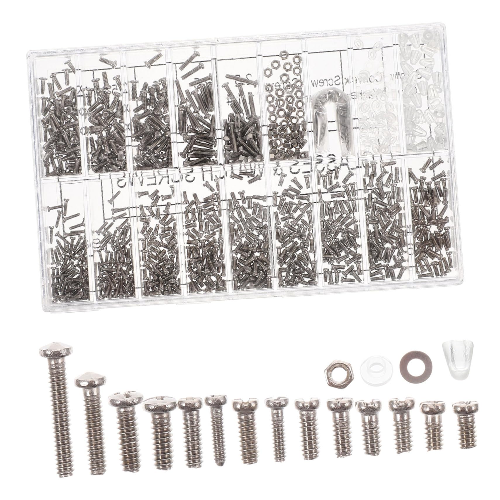Gogogmee 1 Set Premium Glasses Screw Repair Kit - Replacement Screws & Tools for Eyeglass Frame Fixing - Includes Various Sizes for Men, Women & Kids - Perfect for Home, Office & Travel Eyewear Maintenance