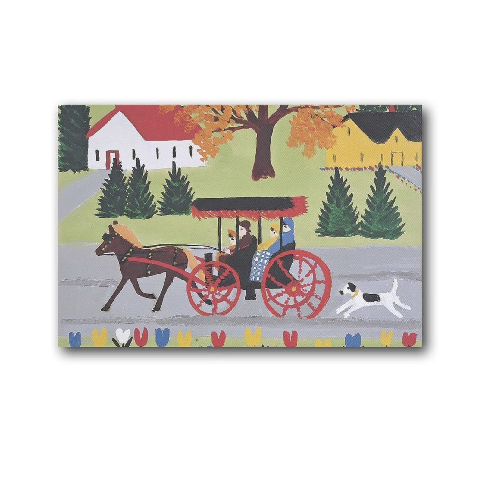 Vintage Maud Lewis Art Print Canvas Poster - Classic Room Aesthetic Wall Decor (20x30inch/50x75cm) for Bedroom, Living Room & Office | Perfect Home Decoration Gift Idea