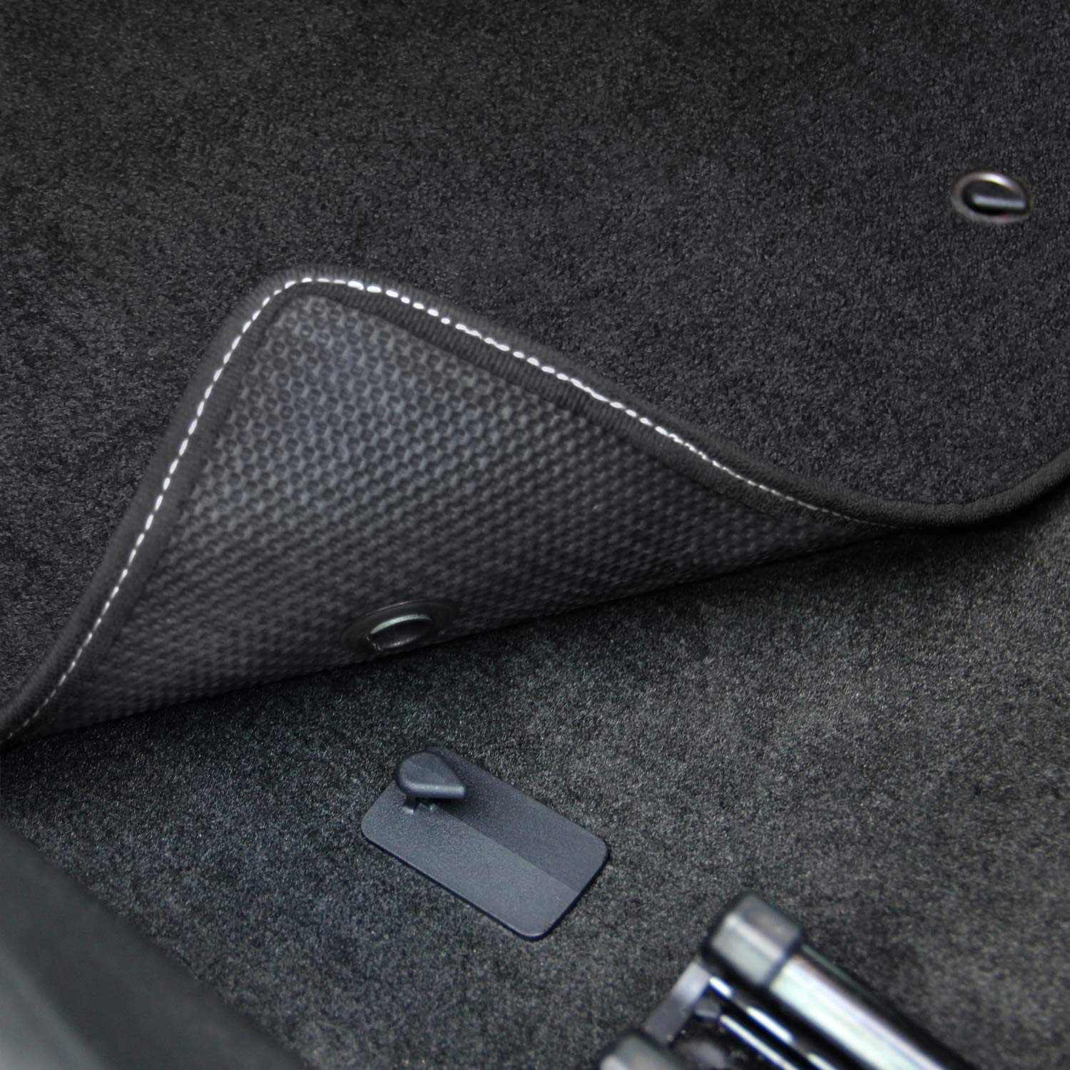 Premium Custom-Fit Carpeted Floor Mats for 2013.5 C6 Corvette Grand Sport - Luxury Car Floor Liners (Charcoal, Front Set) | All-Weather Protection & Enhanced Interior Style