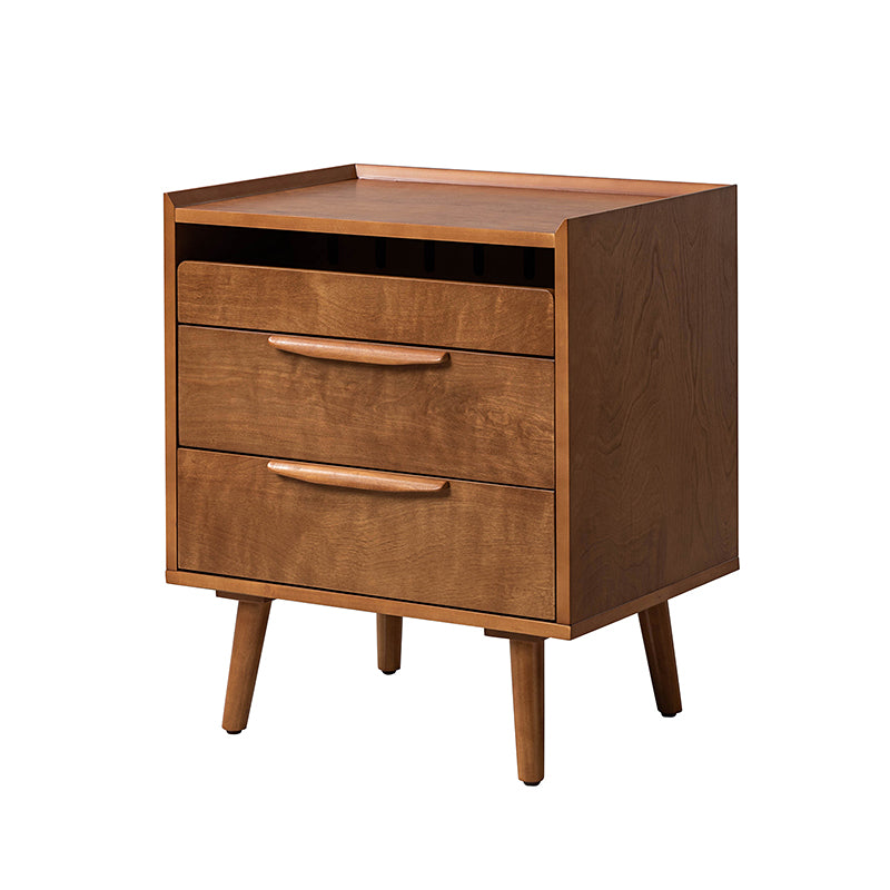 Janet 3-Drawer Nightstand with Optional Styles - Modern Bedside Table for Bedroom, Living Room & Office Storage