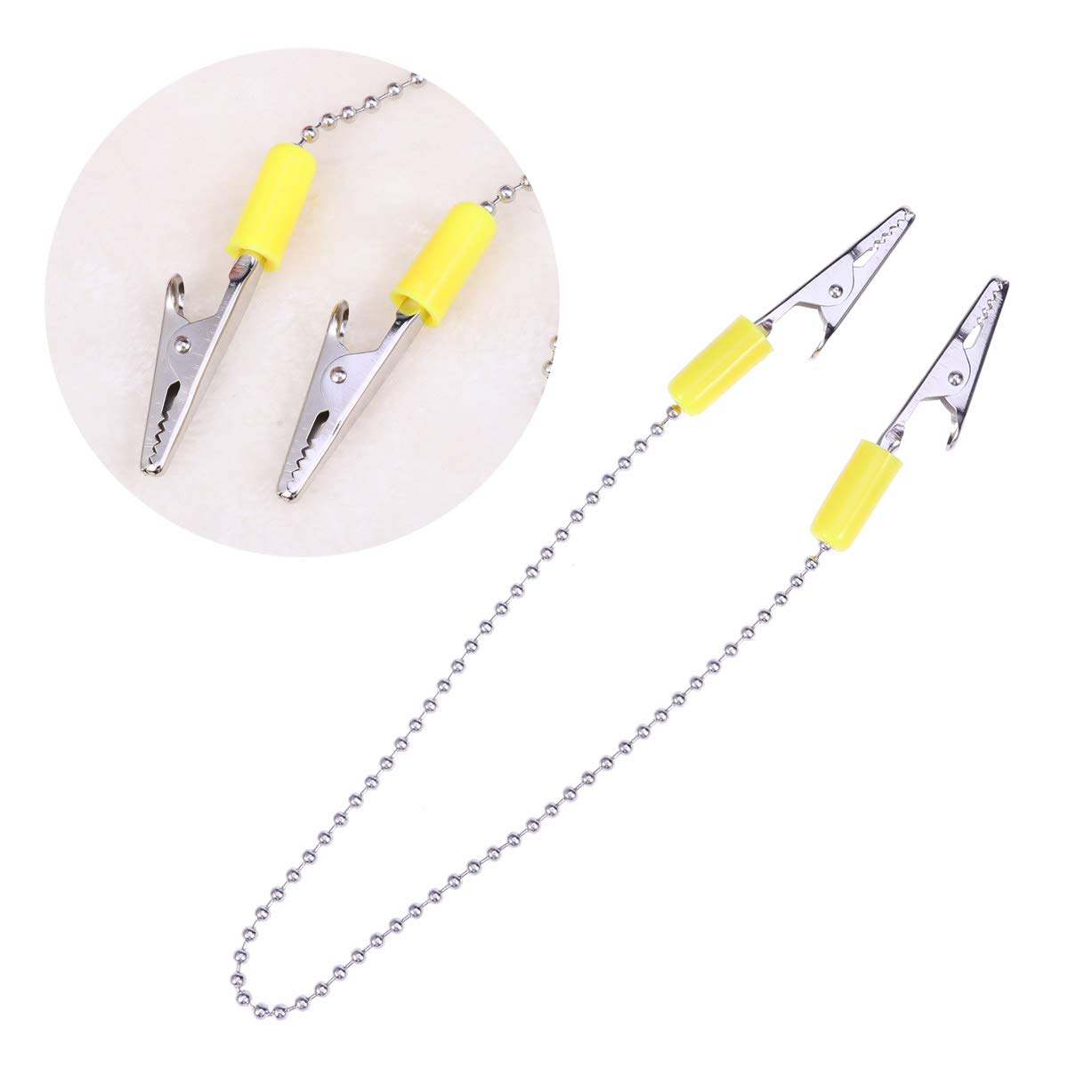 Stainless Steel Ball Chain Clips - Flexible Napkin Holder for Dining & Parties