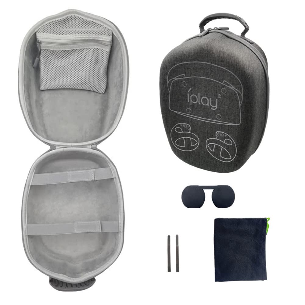 PS VR2 Carrying Case - EVA Hard Portable Storage Bag with Lens Cover for Playstation VR2 Accessories | Travel Protection & Home Organization for Gaming Gear