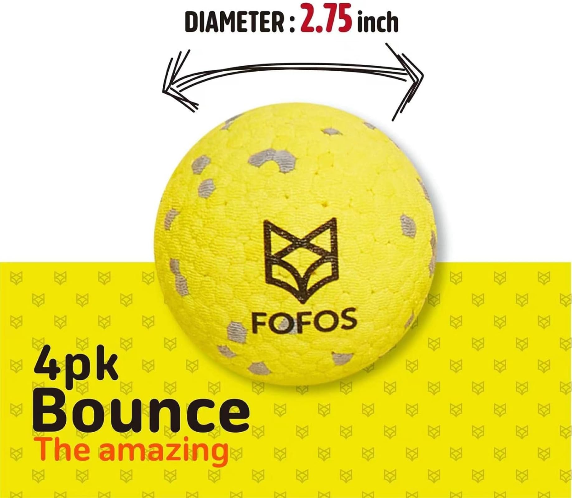 Dog Chew Toys for Aggressive Chewers - Durable Tennis Balls, Teething & Molar Toys, Water & Fetch Interactive Balls Gift Set for Large, Medium Dogs & Puppies (4 Pack, 2.75 Inch) - Perfect for Outdoor Play, Training & Bonding