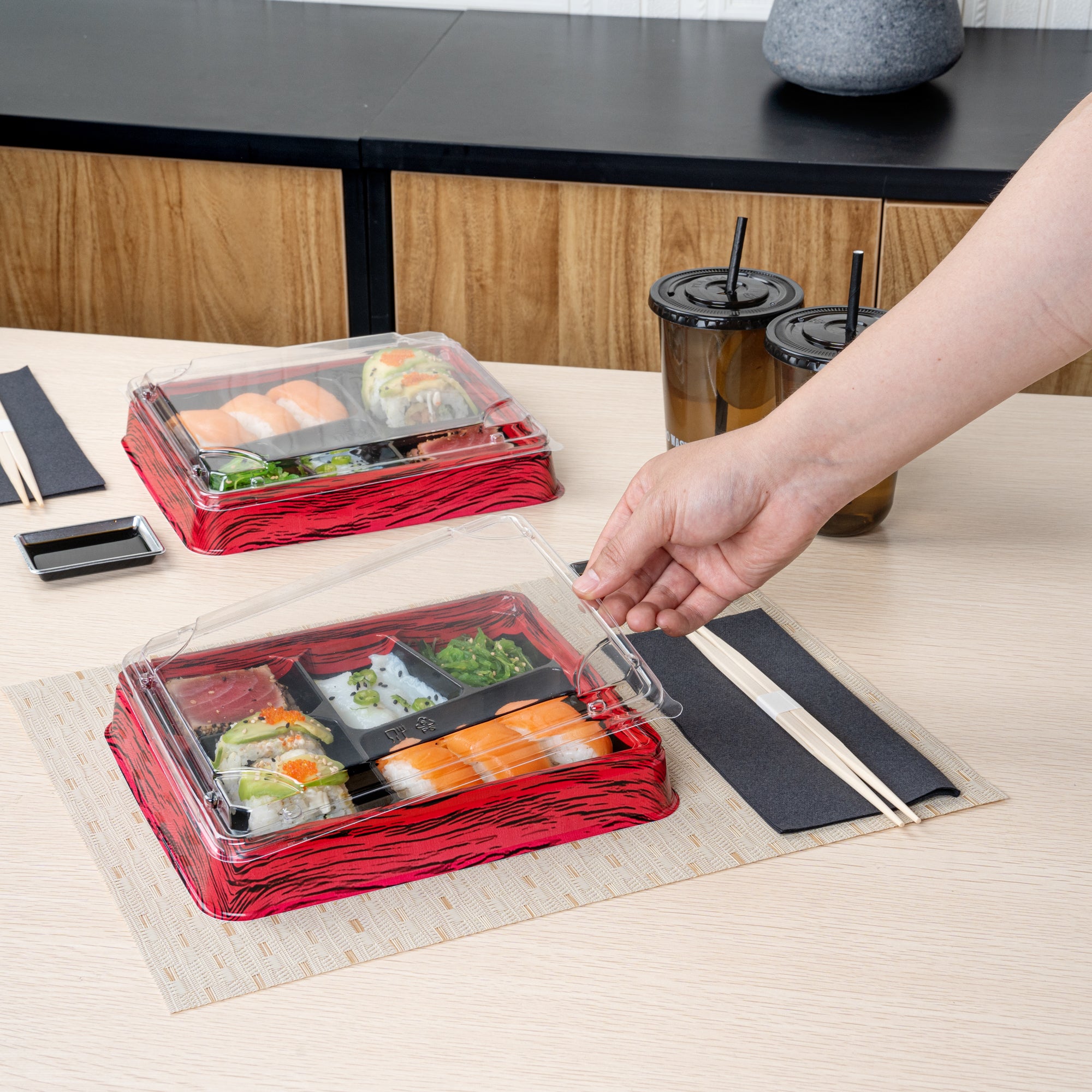 Bento Tek Rectangle Clear Plastic Lids - 100 Pack for 18 oz Bento Boxes | Airtight Food Storage | Perfect for Meal Prep, School Lunches & Office Snacks