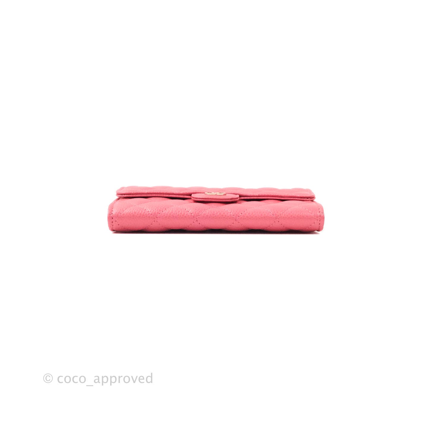 Chanel Classic Flap Wallet in Pink Caviar Leather with Gold Hardware - Luxury Designer Wallet for Women, Perfect for Everyday Use & Special Occasions