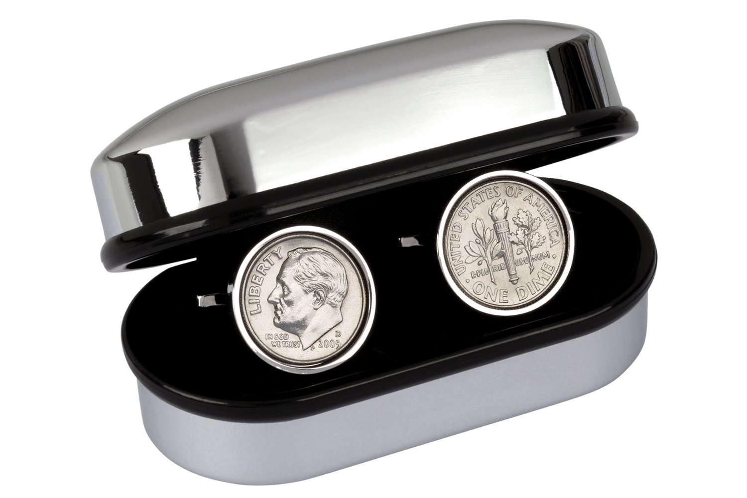 Rhodium Plated 1996 Coin Cufflinks for Men - Elegant Birthday Gift for 1996 Born Gentlemen | Perfect for Weddings, Anniversaries & Formal Events