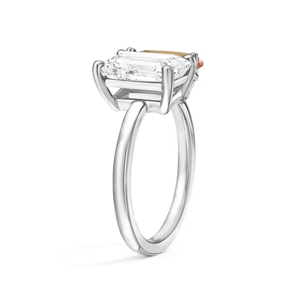 Personalized Toi et Moi Moissanite Birthstone Ring - Custom Anniversary Gift for Couples, Engagements & Romantic Occasions