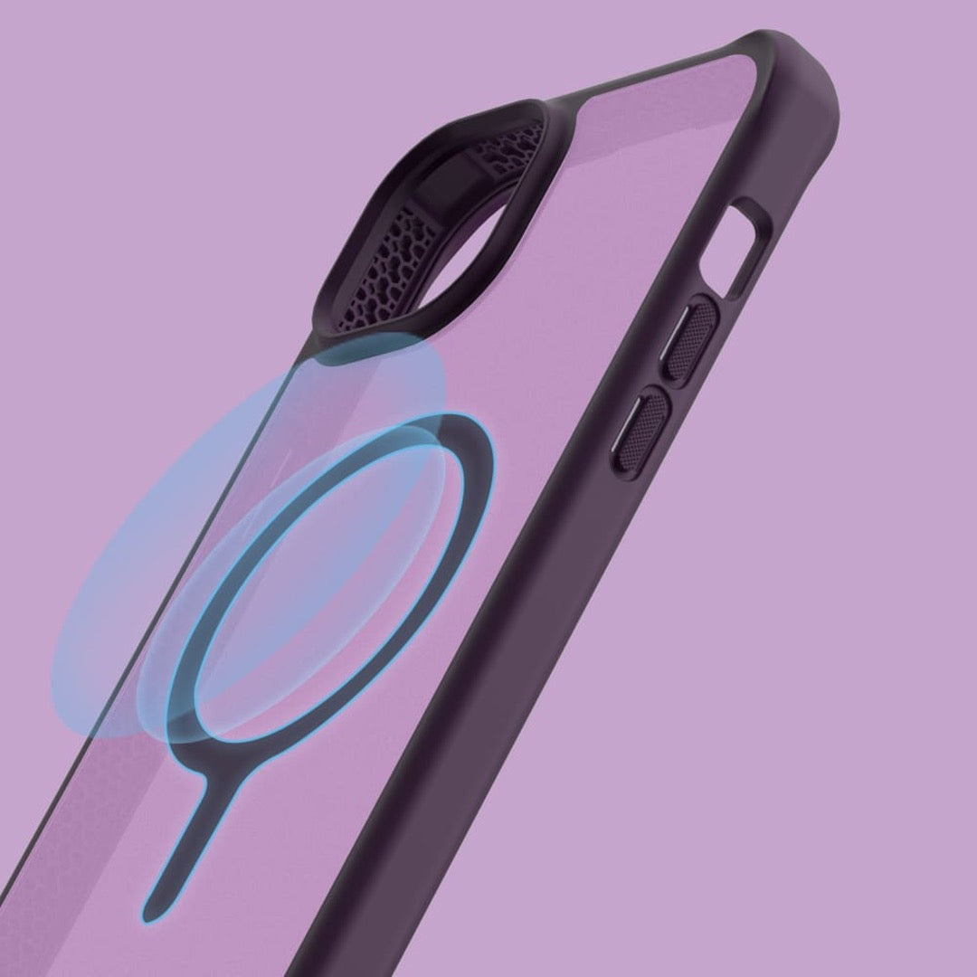 iTSKINS Hybrid MG Protective Case for iPhone 15 Plus - Purple | Shockproof & Scratch-Resistant Cover for Everyday Use, Work & Outdoor Activities
