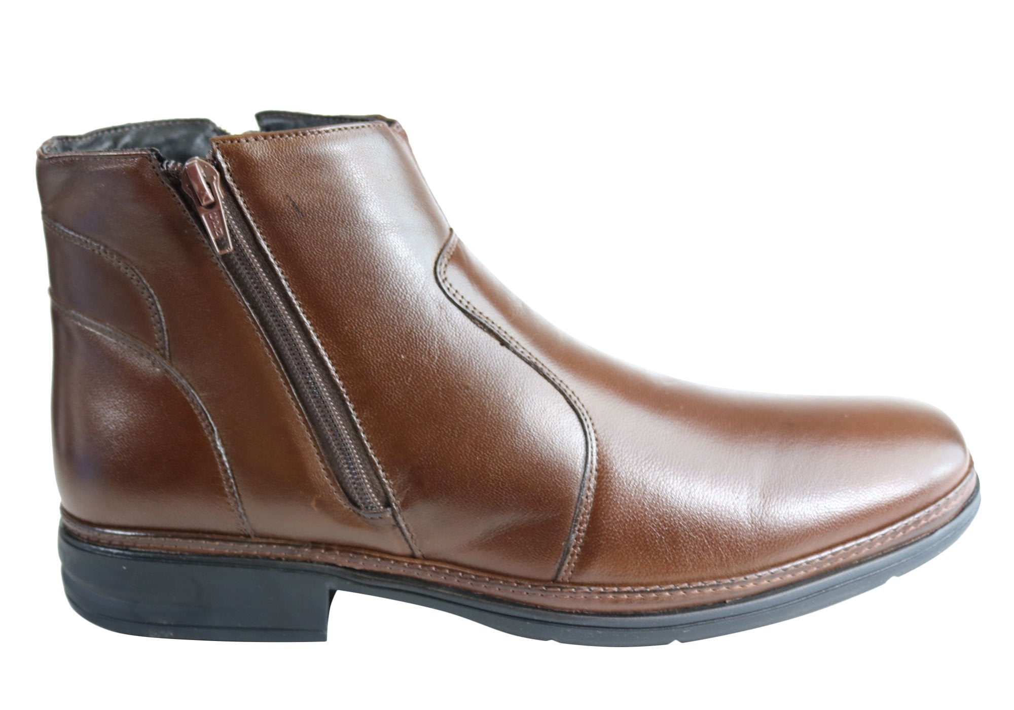 Savelli Aston Men's Comfortable Leather Dress Boots - Handcrafted in Brazil - Perfect for Business, Office & Formal Occasions