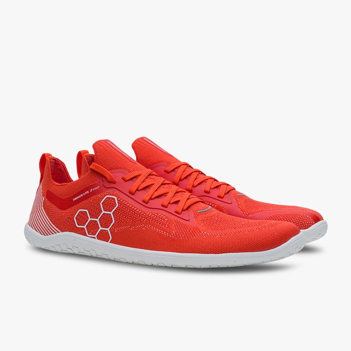 Vivobarefoot Women's Primus Lite Knit Barefoot Shoes - Flame Color | Lightweight & Flexible for Running, Yoga & Gym Workouts