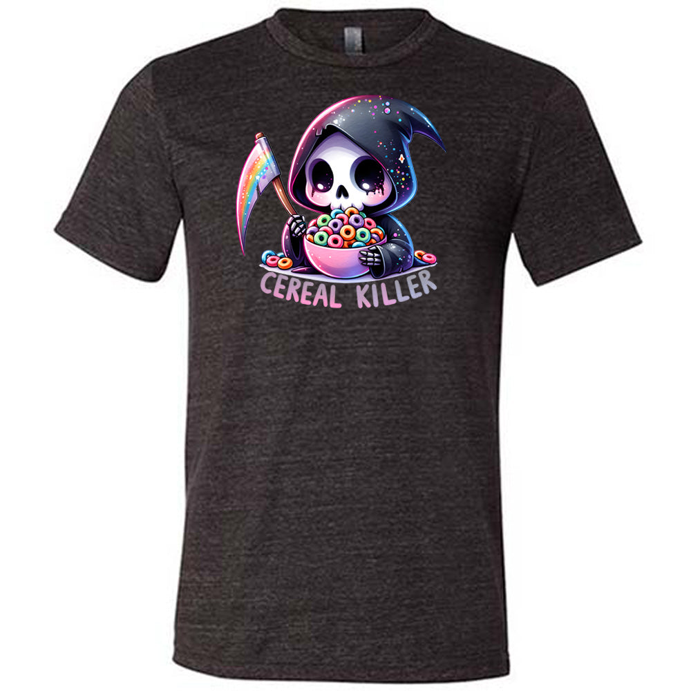 Unisex Cereal Killer Graphic T-Shirt - Funny Breakfast Lover Tee for Men & Women - Perfect for Casual Wear, Gifts, and Theme Parties