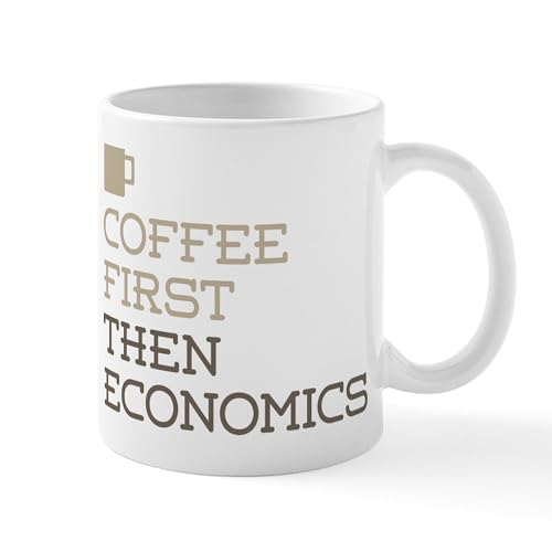 White - Coffee Then Economics Mugs