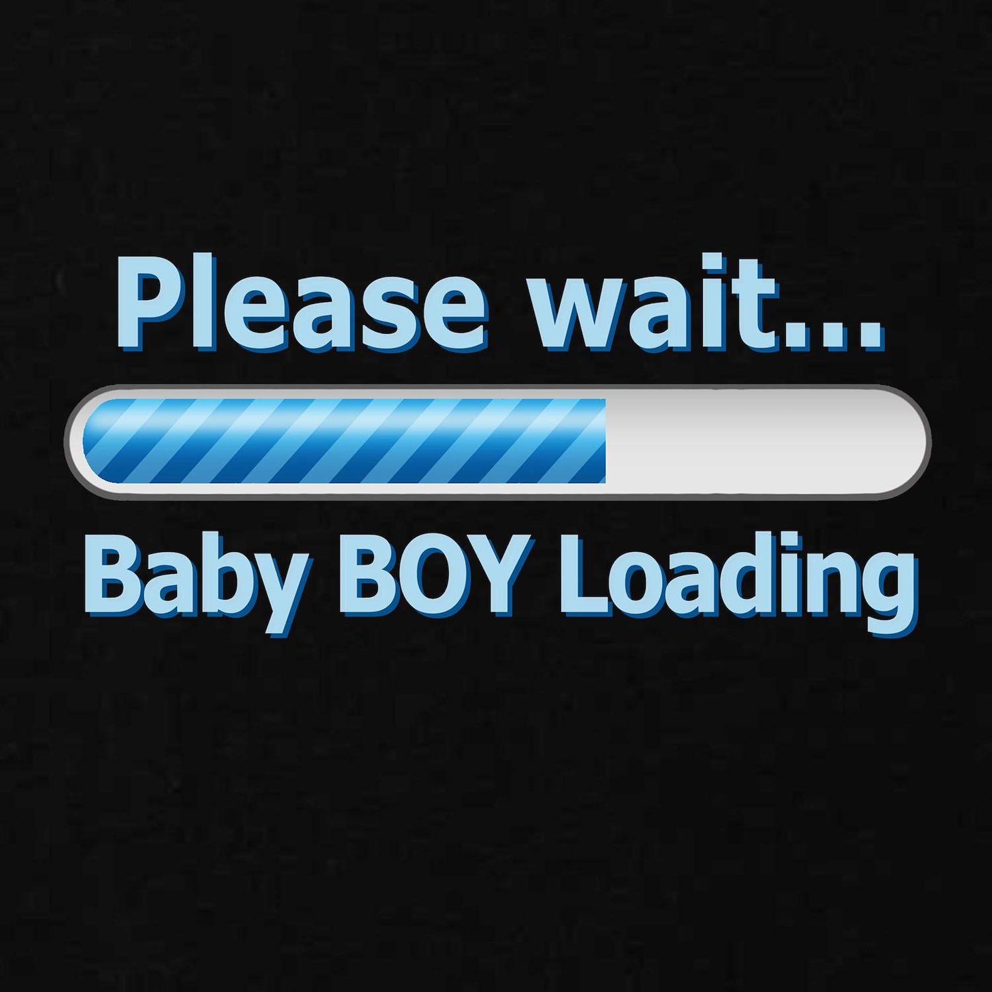 Baby BOY Loading! Maternity T-Shirt for Women - Soft Ruched Side Pregnancy Shirt - Perfect for Baby Showers & Maternity Photos