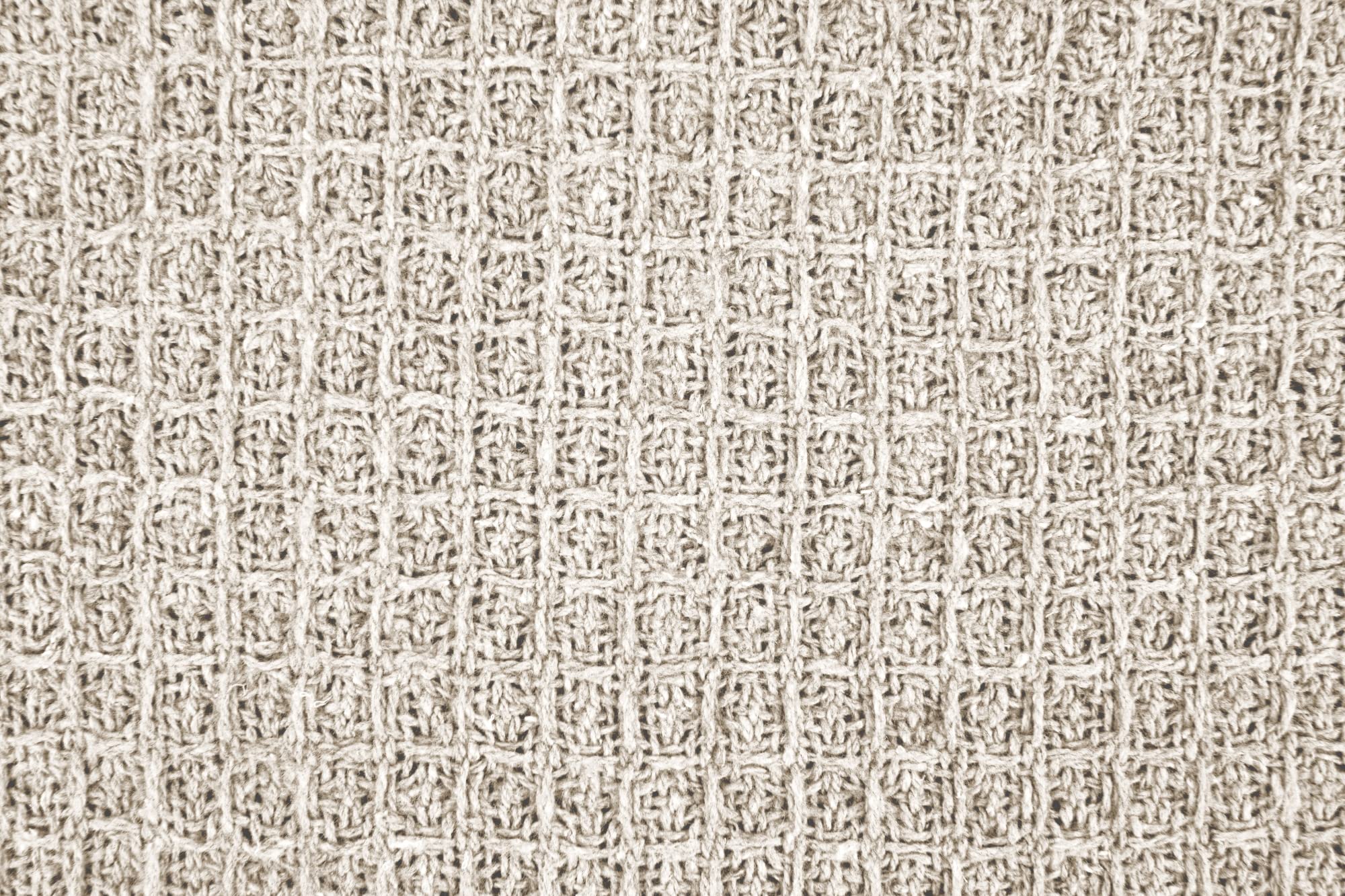 Emma Barclay Honeycomb - Eco-Friendly Recycled Cotton Waffle Weave Throw Blanket for Sofa, Chair & Settee - Ivory Cream - 50x60 Inches (127x152cm) - Perfect for Living Room, Bedroom & Cozy Home Decor