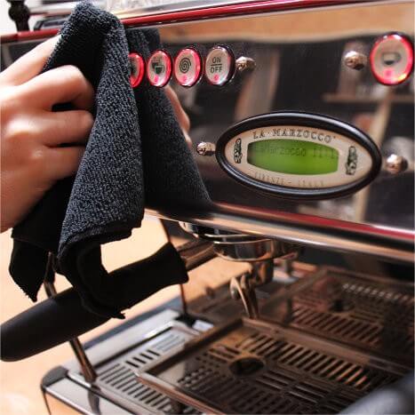 Rhinowares Barista Cloth Set - 4 Pack Premium Microfiber Cleaning Towels for Coffee Machines, Espresso Equipment & Kitchen Use