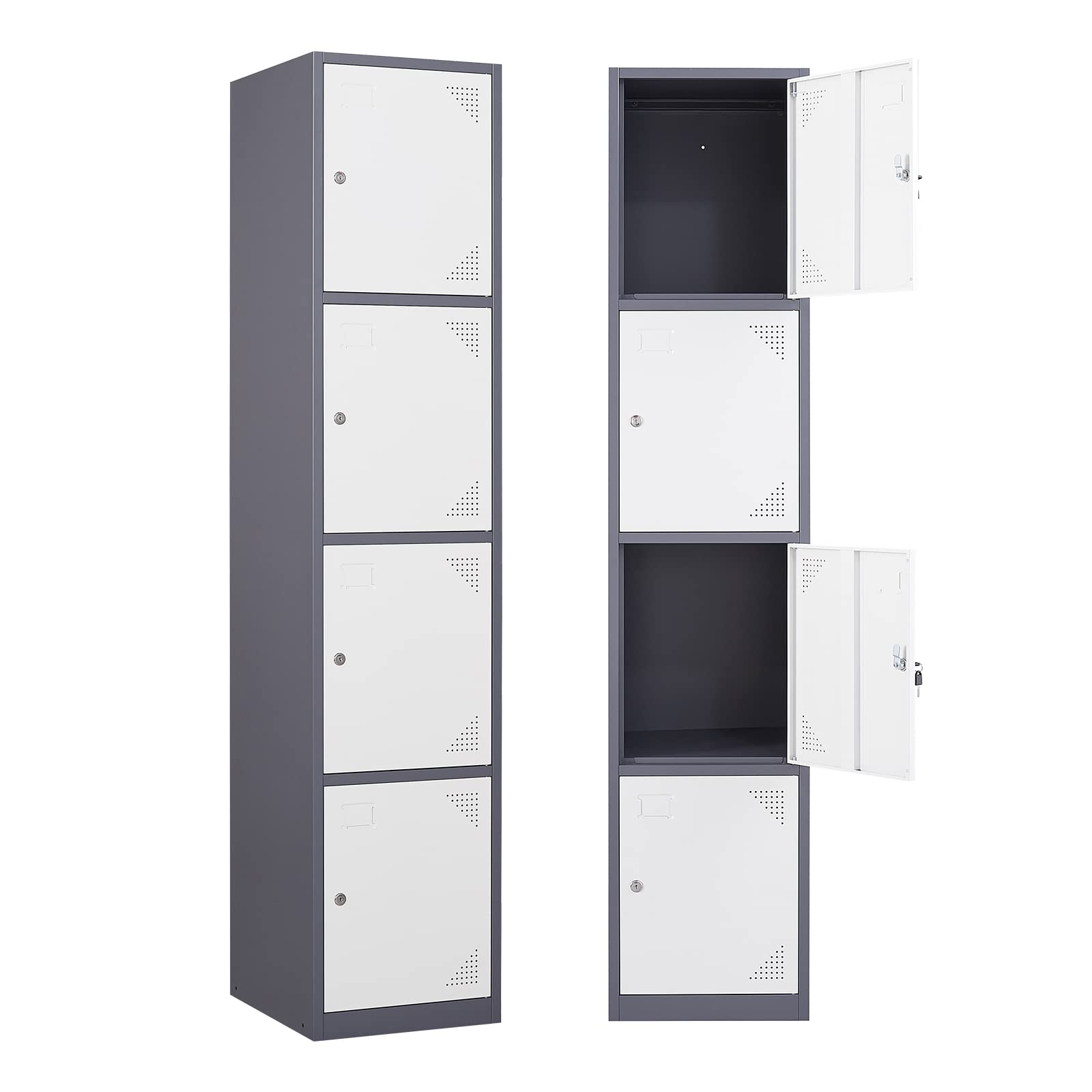 STANI Heavy Duty Metal Locker with Lock - Secure Storage Cabinet for Home, Gym, School & Office - Employee, Student & Personal Storage Solution for Clothes, Shoes & Equipment