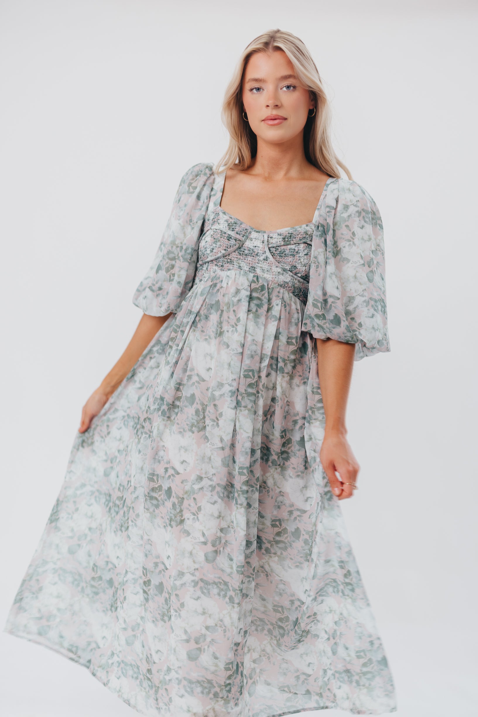 Harlow Maxi Dress in Forest Green - Bump Friendly Maternity Dress (Sizes S-XL) for Pregnancy, Nursing & Everyday Comfort