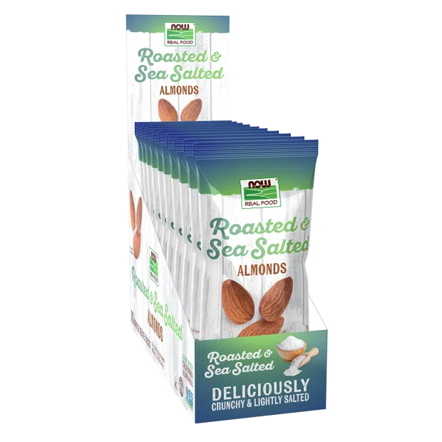 NOW Real Food Almonds - Raw, Unsalted, Non-GMO, Gluten-Free Snack - Perfect for Healthy Snacking, Baking & Cooking