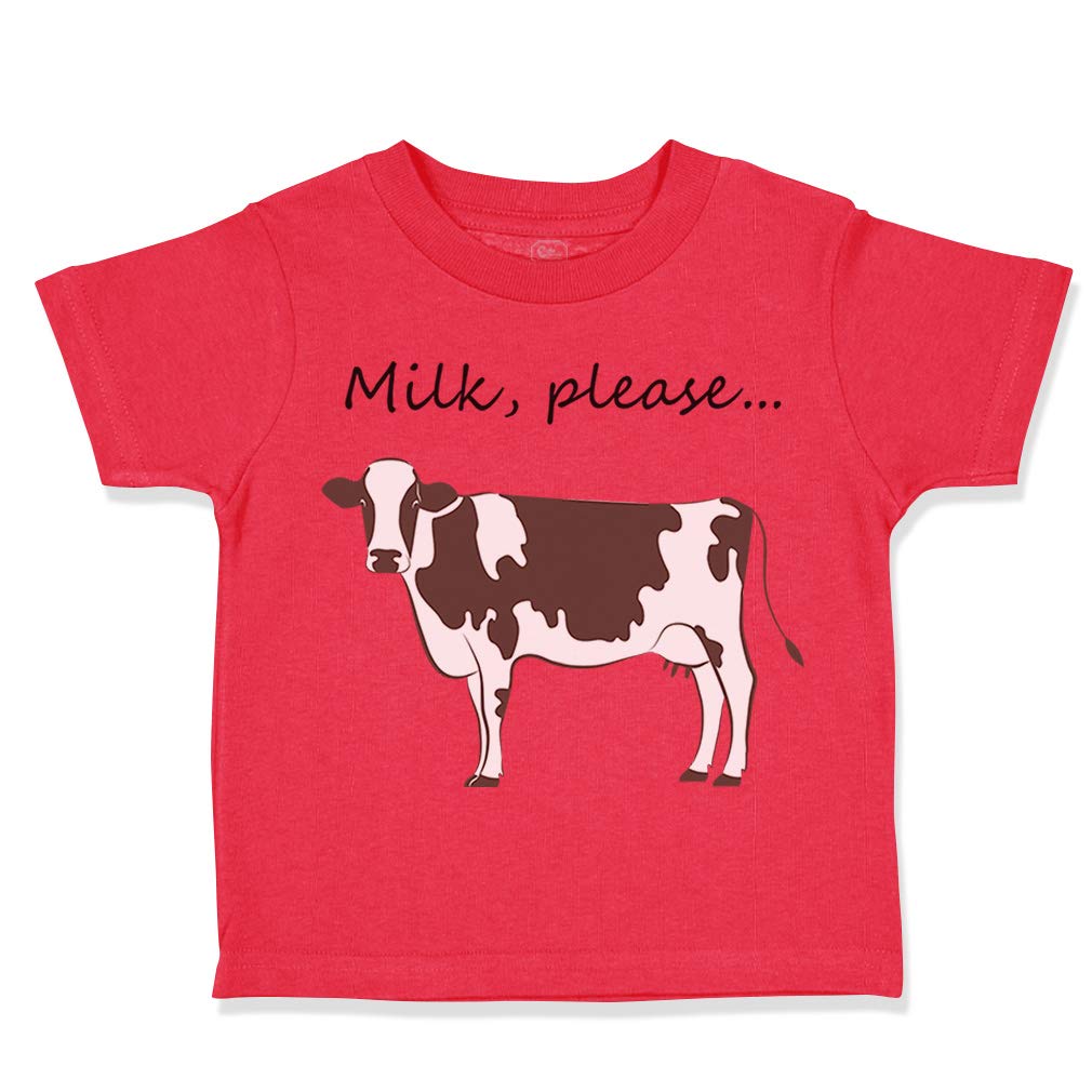 Organic Cotton Toddler T-Shirt with Cute Cow Print - Farm Animal Themed Outfit for Boys & Girls | Perfect for Farm Visits, Playdates & Everyday Wear