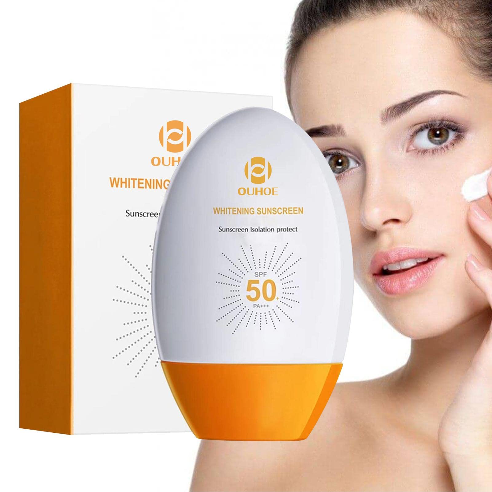 SPF 50 Face Sunscreen for Brightening - Non-Greasy, Ultra-Light Sunscreen Lotion for Daily Sun Protection | Perfect for Summer Outdoor Activities, Beach Days & Travel Essentials