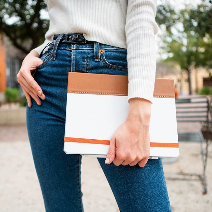 Premium Genuine Leather iPad Case for Business Professionals - Slim & Protective Cover for Work, Travel & Meetings